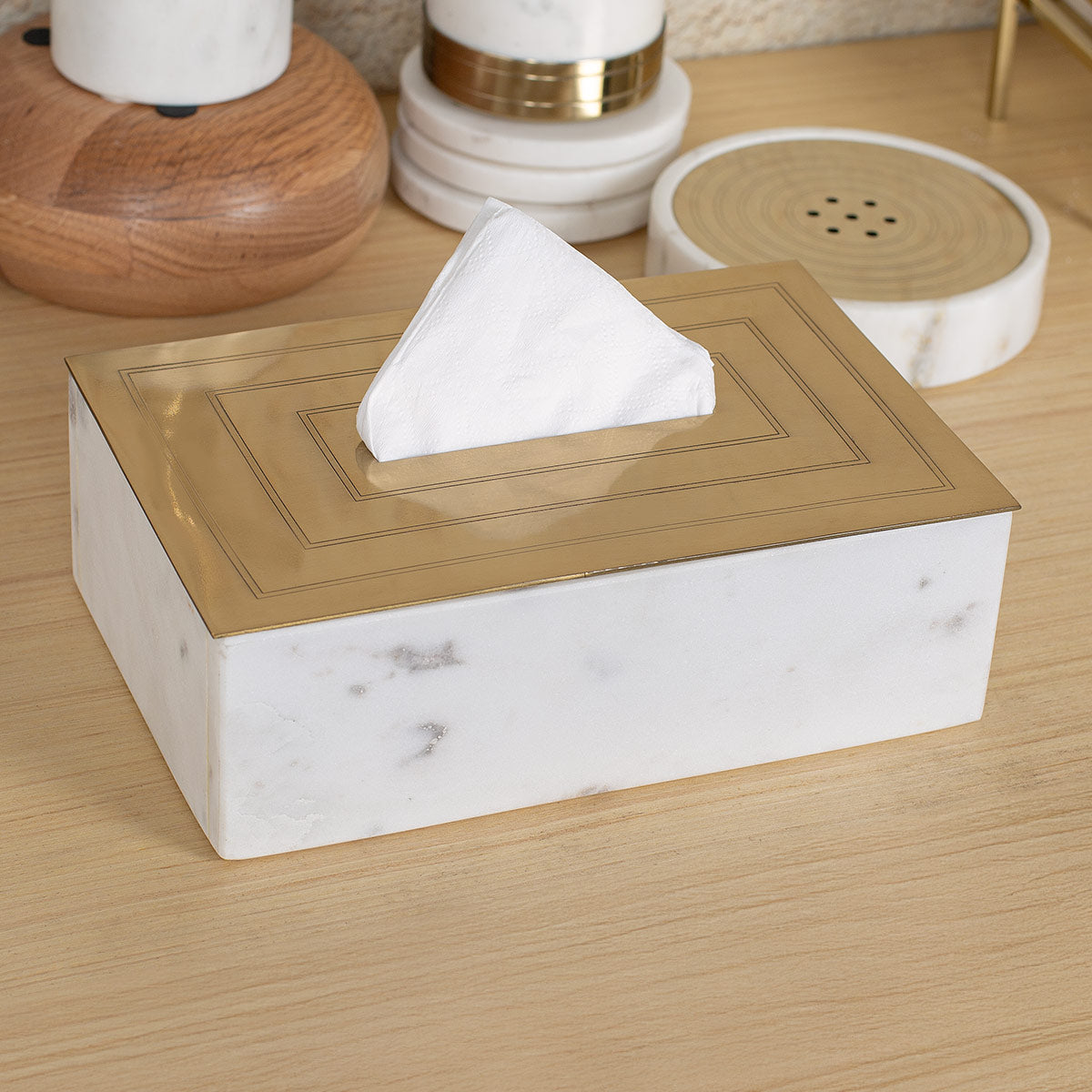 Marble Grace Tissue Holder -  - IAAH